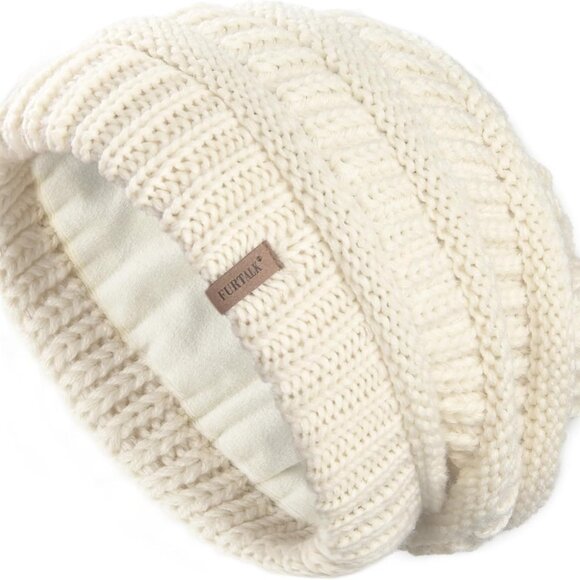 Accessories - Winter Hats for Women Fleece Lined Knit Beanie Hats Slouchy Warm Beanies Ski Sku